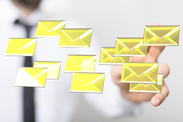 email marketing concept, send e-mail or newsletter.