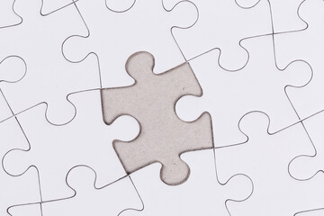 Fototapeta premium white jigsaw puzzle