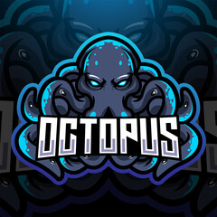 Octopus esport mascot logo design © Visink.art