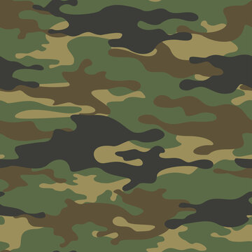 
Camouflage seamless pattern from spots. Abstract camo. Military texture. Print on fabric and clothing. Vector illustration