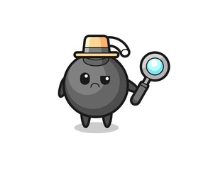the mascot of cute bomb as a detective