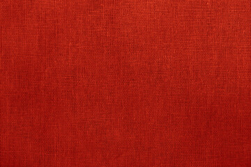Dark red cotton fabric cloth texture background, seamless pattern of natural textile.