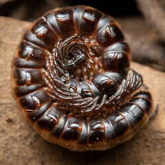 Millipede curled