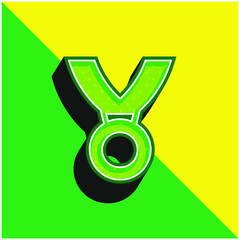 Award Medal Green and yellow modern 3d vector icon logo