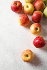 Apples on white background