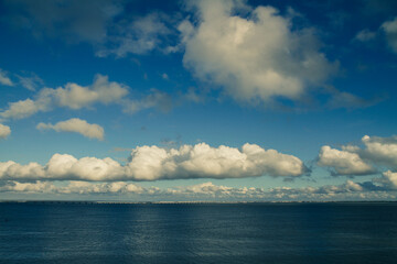 sea sky and clouds