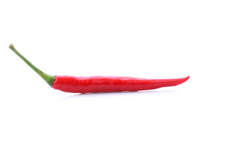 Red Chilli Padi, Bird's Eye Chilli, Bird Chilli, Thai pepper isolate on white background.
