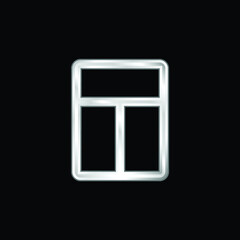 Big Layout silver plated metallic icon