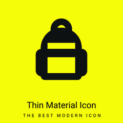 Obraz premium Backpack minimal bright yellow material icon