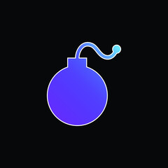 Bomb blue gradient vector icon