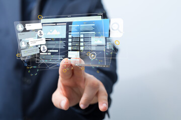 Interface web application in hand