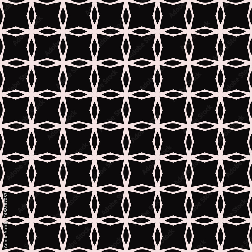 Poster black squares and gaps. vector monochrome tile.
