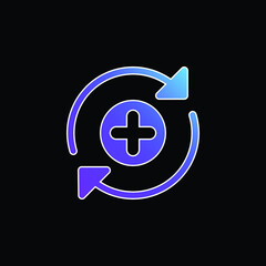 Obraz premium Add blue gradient vector icon