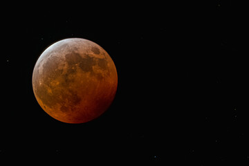 Obraz na płótnie Canvas Blood super moon. 2021 lunar eclipse.