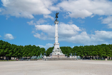 Monument aux Girondins on Quinconces square in Bordeaux, France.
