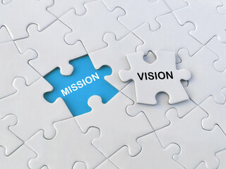 Vision and Mission Text on Jigsaw Puzzle