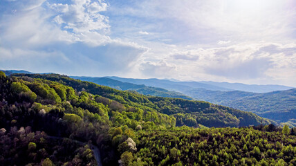 Aerial nature cloud landscapes