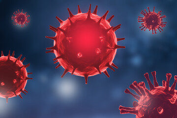 coronavirus concept COVID-19  3d rendering.