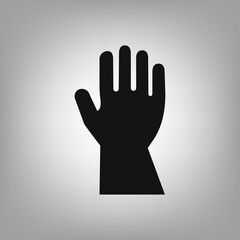 Glove icon for the interface of applications, games.