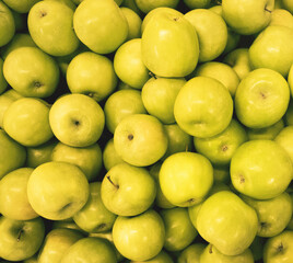 closeup of yellow sweet apples