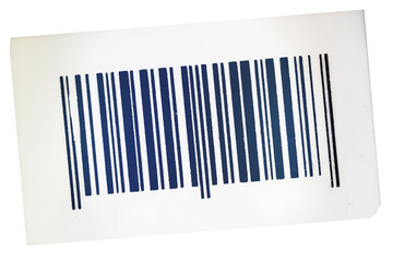 bar code on the white