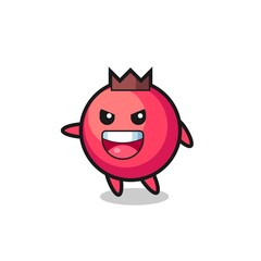 cranberry cartoon with very excited pose
