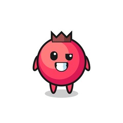 cute cranberry mascot with an optimistic face