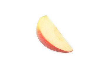 Slice of apple isolated on white background