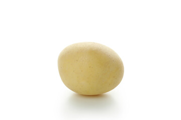Tasty young potato isolated on white background