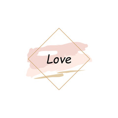 Love sign icon in frame. Vector illustration eps 10