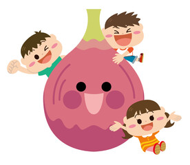 果物/イチジクと子どもたち