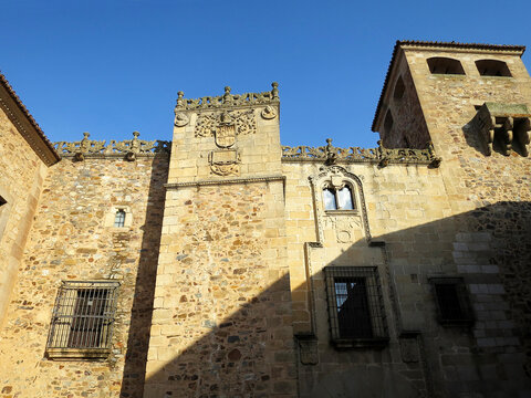 The Palace of Los Golfines de Abajo (Palacio de los Golfines de Abajo) in C&aacute;ceres old town, SPAIN