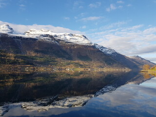 Fototapeta na wymiar Fjord in Norway - sunny 1