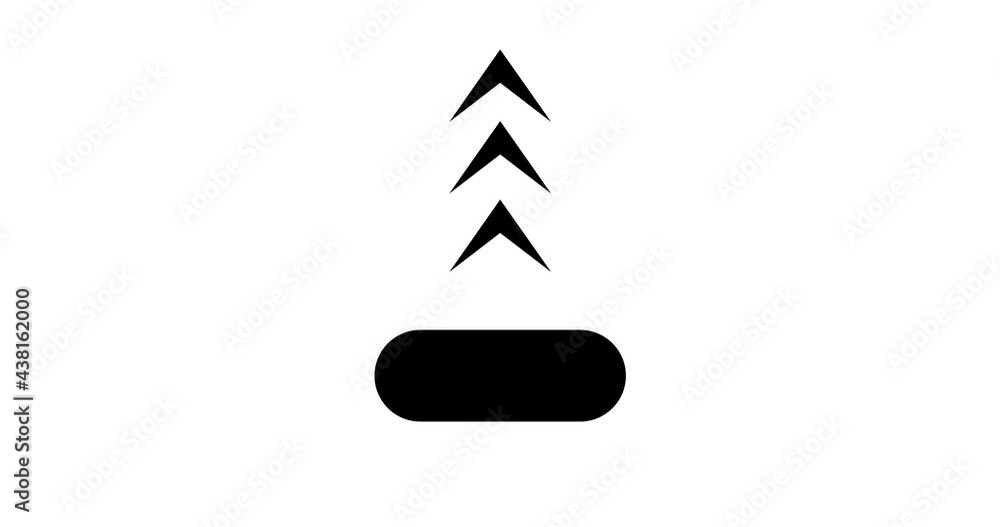 Poster swipe up sign arrow animation. drag pull up icon animated video. follow button. visit page 4k