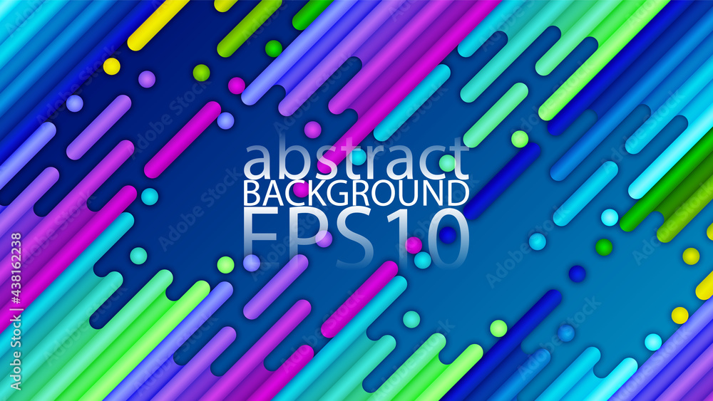 Poster eps abstract background. effect composed of multicolored lines with shades and shadows.
