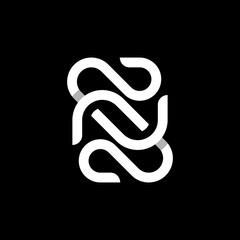 Obraz premium Letter SN Minimalist Logo Design
