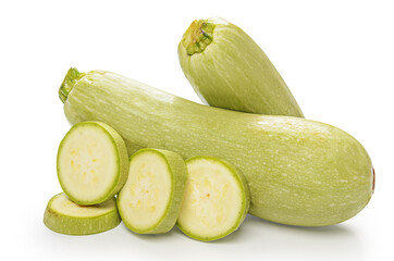 zucchini on white background