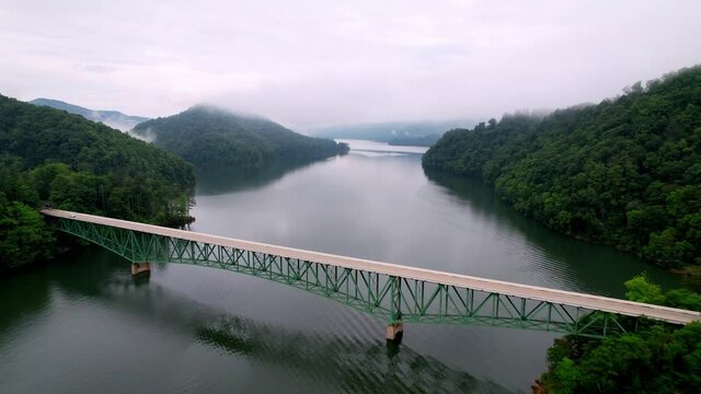 Butler Bridge Flyover on Watauga Lake Tennessee, TVA Reservoir in East Tennessee