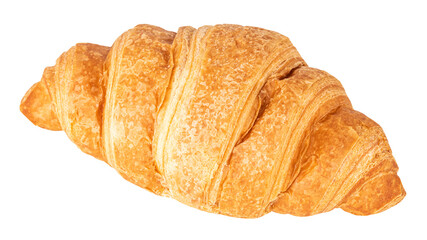 Croissant isolated on white background. Delicious, fresh croissant