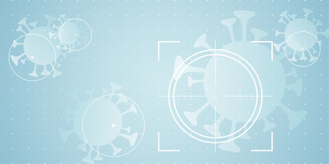 covid 19 target illustration - Blue design banner