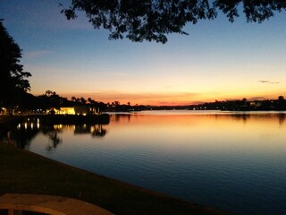 Anoitecer na Lagoa da Pampulha Belo Horizonte-MG Brasil