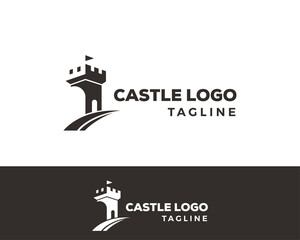 Castle logo vector creative