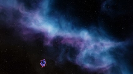 Deep outer space with stars and nebula