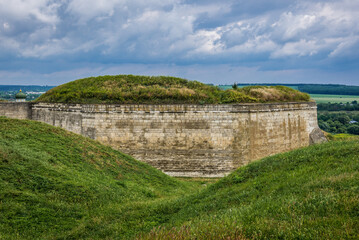 Fototapeta premium Walls of Khotyn Fortress, fortification complex in Khotyn town, Ukraine
