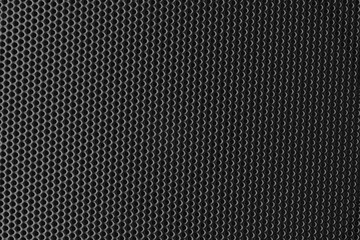 metal mesh of speaker grill texture, close-up view