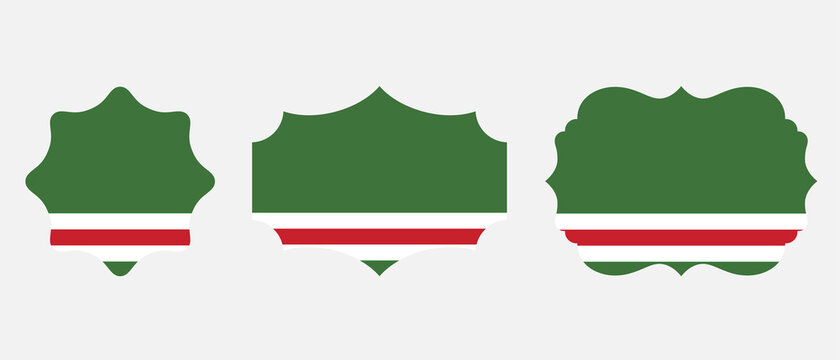 Chechen Republic Of Ichkeria Flag. Flat Icon Symbol Vector Illustration