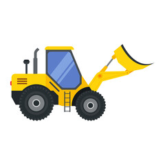 Obraz na płótnie Canvas Illustration for construction machinery vehicle bulldozer.