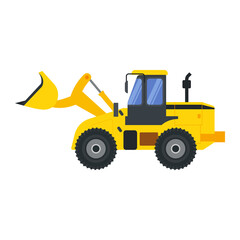 Fototapeta na wymiar Illustration for construction machinery vehicle bulldozer.