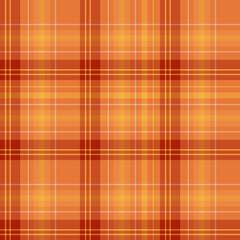 Seamless pattern in festive orange and yellow colors for plaid, fabric, textile, clothes, tablecloth and other things. Vector image.