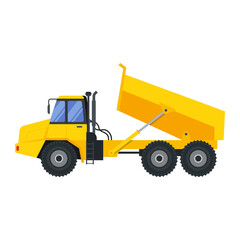 Obraz na płótnie Canvas Illustration for construction machinery vehicle dump truck.